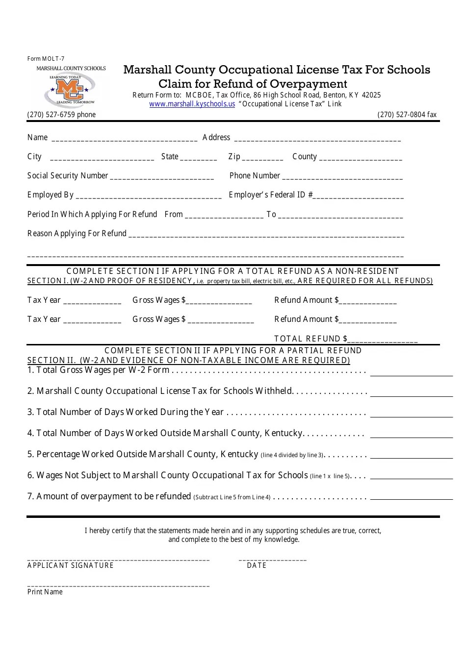 Form MOLT7 Fill Out, Sign Online and Download Printable PDF