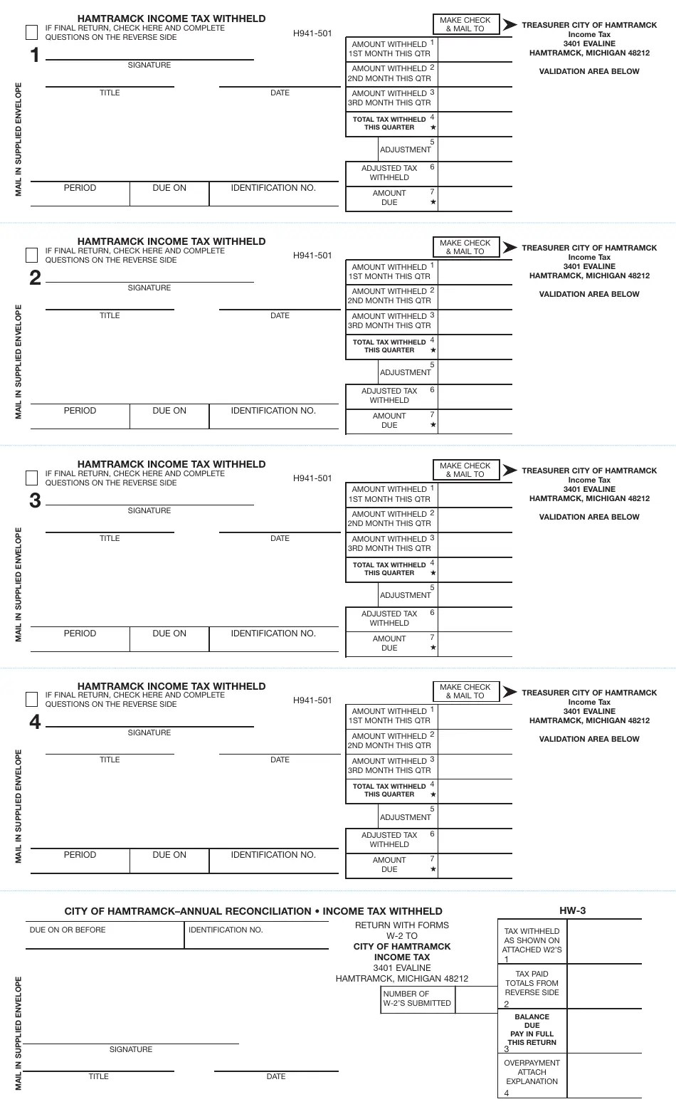 Form H941501 Fill Out, Sign Online and Download Printable PDF