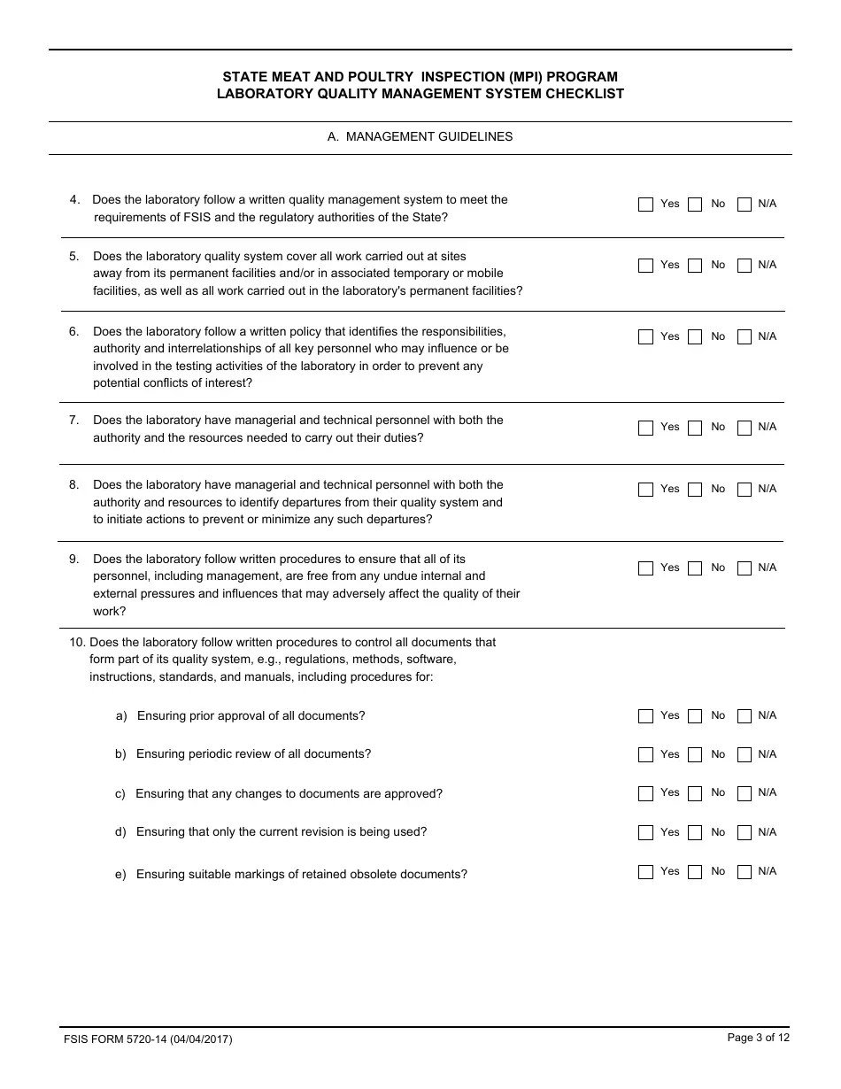 FSIS Form 572014 Fill Out, Sign Online and Download Fillable PDF