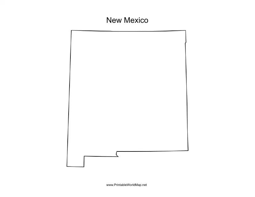 New Mexico Map Template Download Printable PDF Templateroller