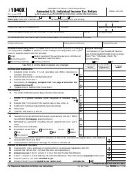 IRS Form 1040X - Fill Out, Sign Online and Download Fillable PDF