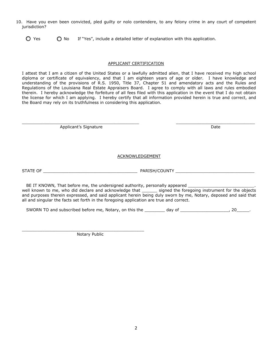 Louisiana Application for Appraiser Testing Fill Out, Sign Online and