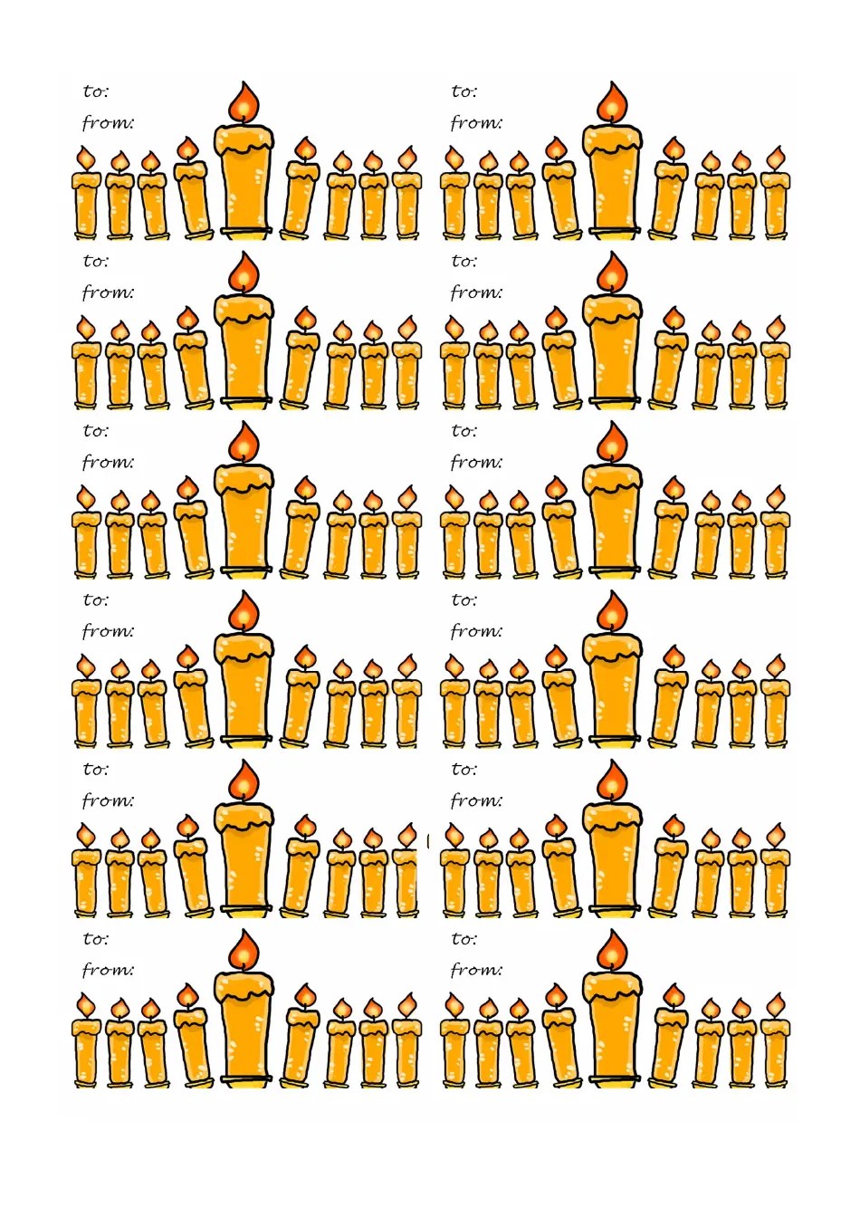 Candle Gift Tag Template Download Printable PDF Templateroller