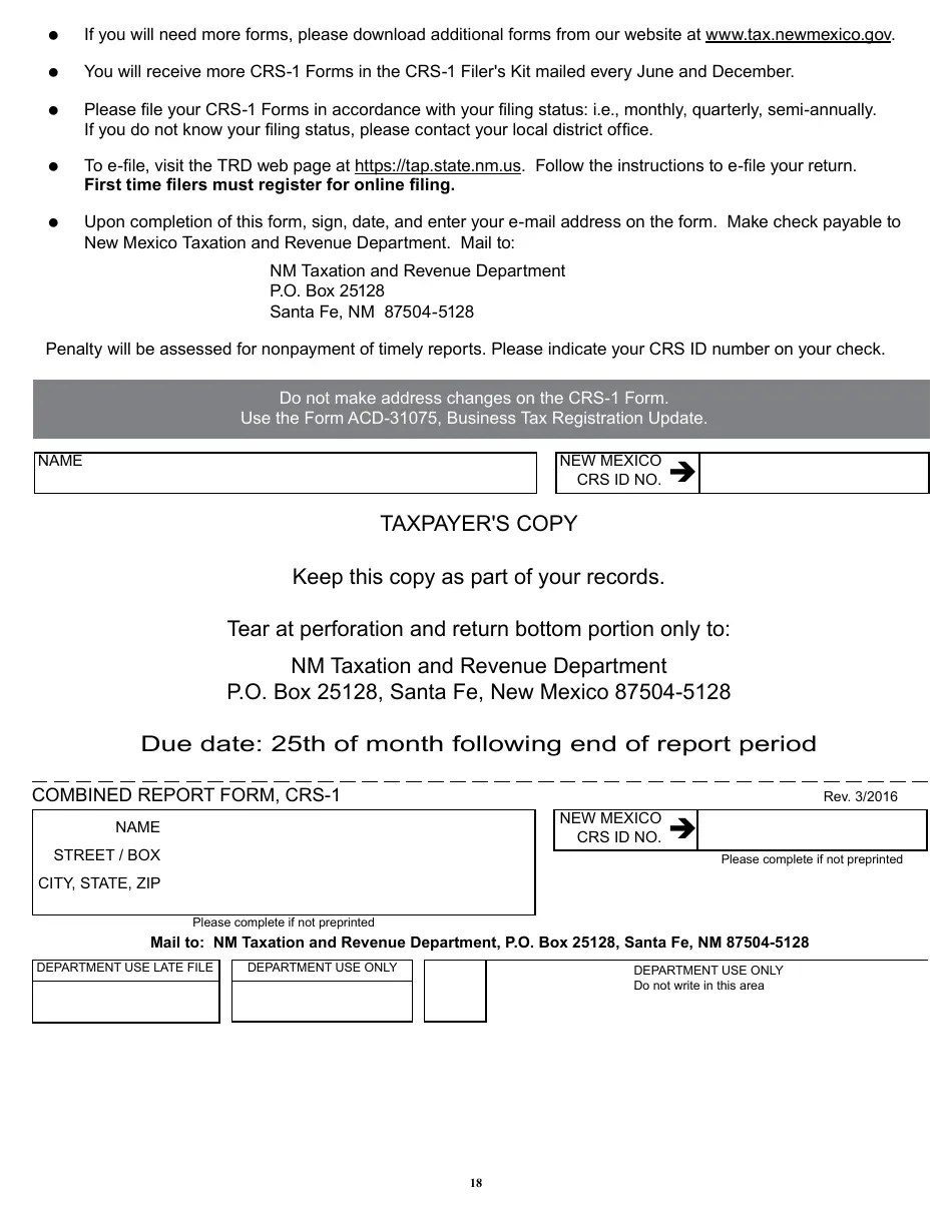 Form CRS1 Fill Out, Sign Online and Download Printable PDF, New