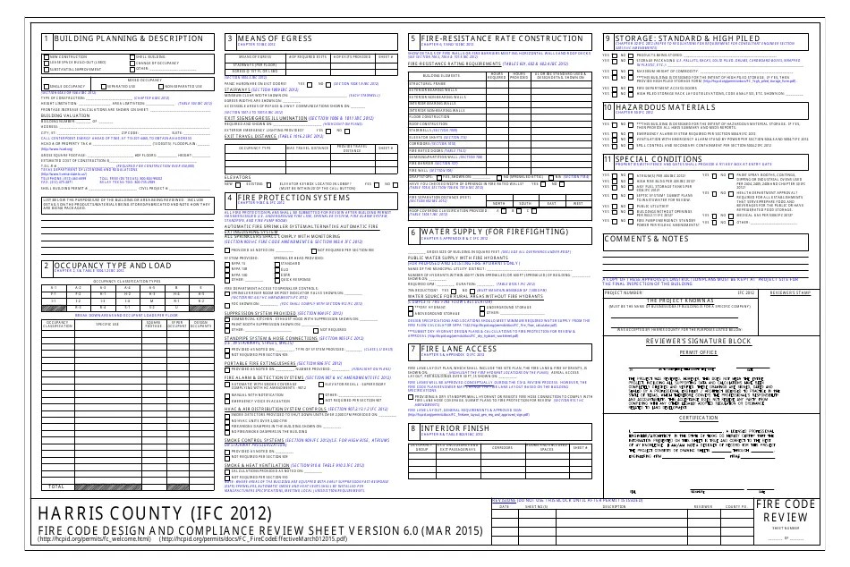 Harris County, Texas Houston Certificate of Occupancy Fill Out, Sign