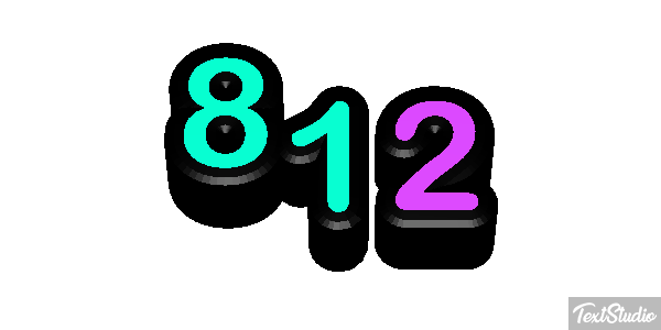 812 Number Animated GIF Logo Designs