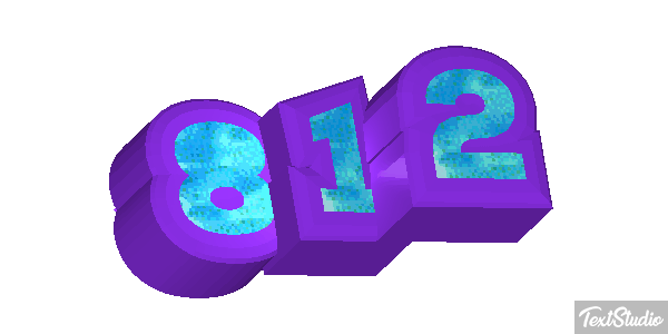 812 Number Animated GIF Logo Designs