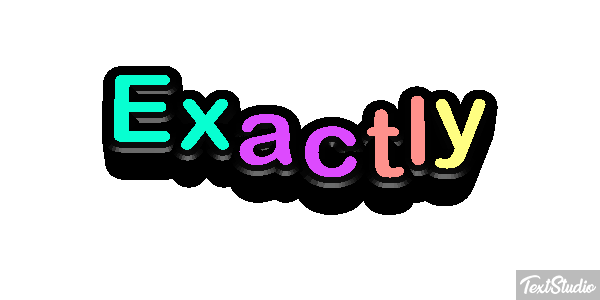Exactly Word Animated GIF Logo Designs