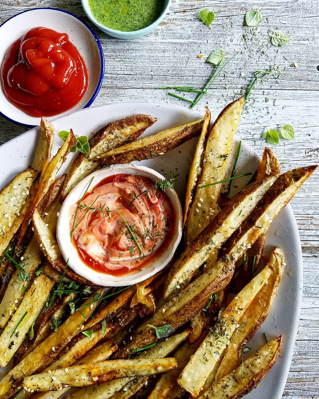 Crispy Herbed Sea Salt Roasted Potato Wedges by lorindabreeze Quick & Easy Recipe The Feedfeed