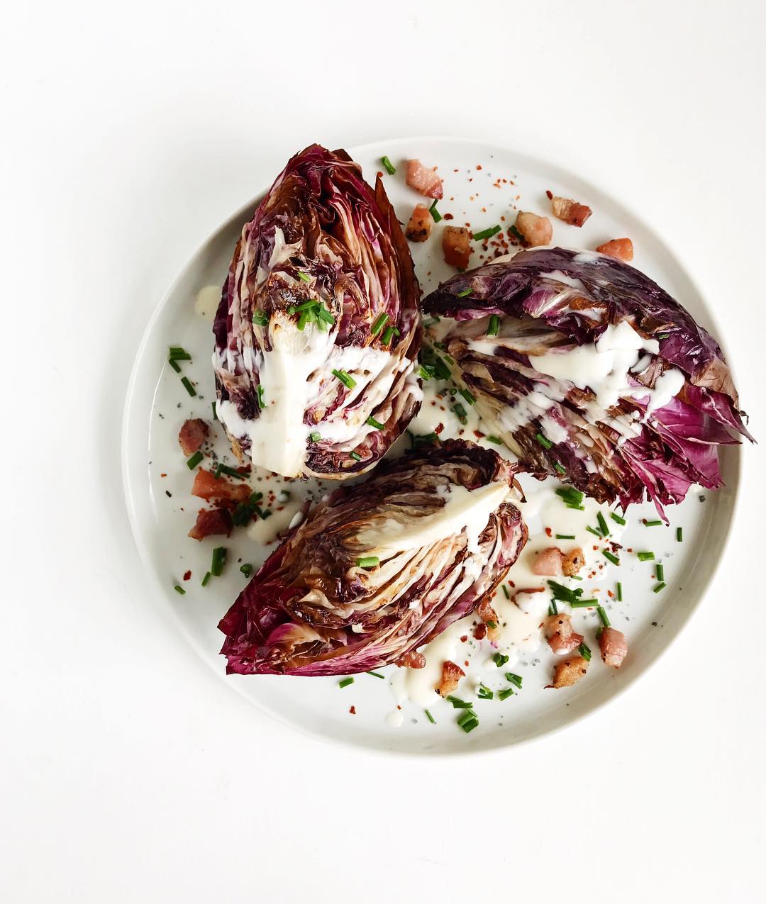 Charred Radicchio With Pancetta recipe by Lucia Lee The Feedfeed