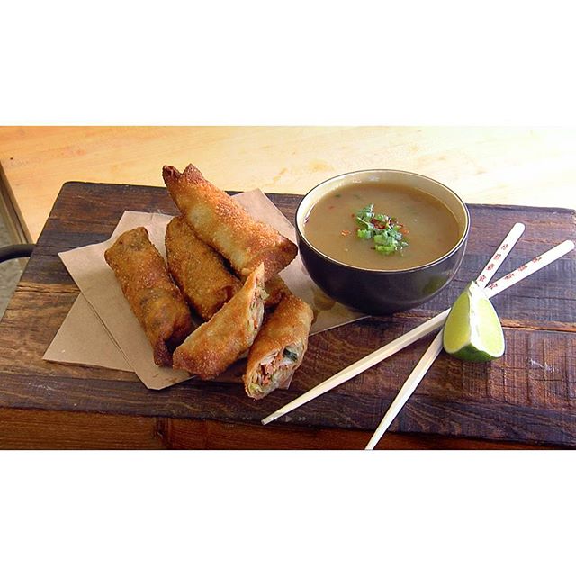Smoked Pulled Pork Spring Rolls With Sweet & Sour Sauce by flipmyfood