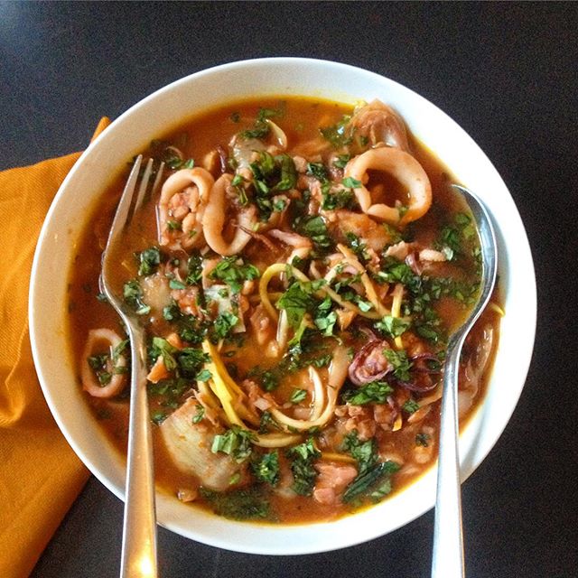 Seafood Marinara Over Zoodles Recipe The Feedfeed