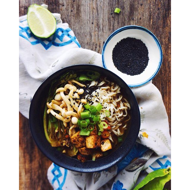 Miso Ramen With Marinated Tellicherry Black Pepper Tofu by