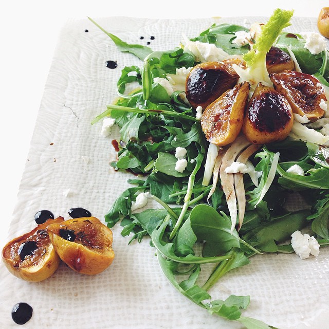 Fennel & Arugula Salad With Balsamic Roasted Figs by lilydiamond