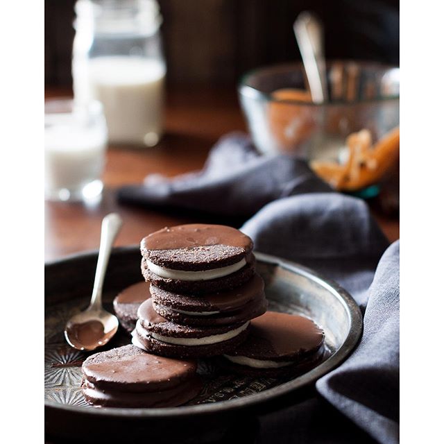 Chocolate Dipped Sandwich Cookies by thekitchenmccabe Quick & Easy Recipe The Feedfeed