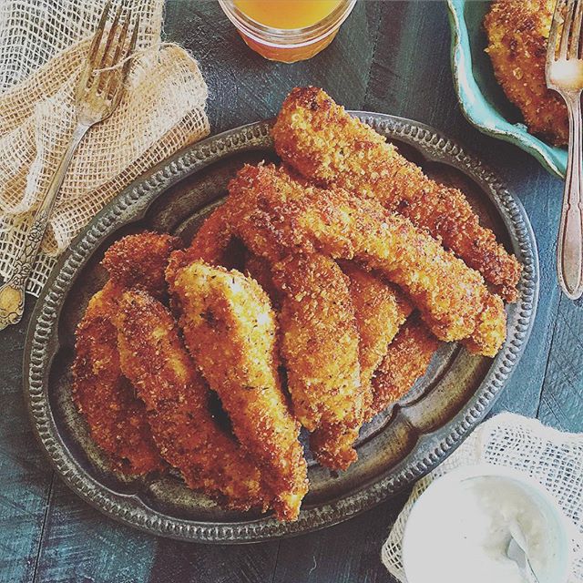 Fried Chicken Fingers With Blue Cheese Sauce by ciaochowbambina Quick