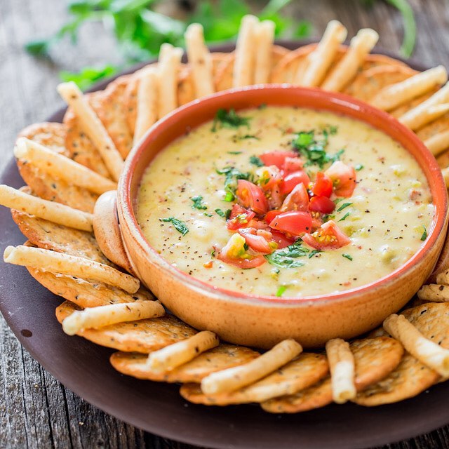 Slow Cooker White Queso And Bacon Dip Recipe The Feedfeed