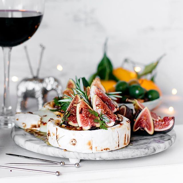 Baked Brie With Figs, Walnuts, And Ancho Chili Honey Recipe The Feedfeed