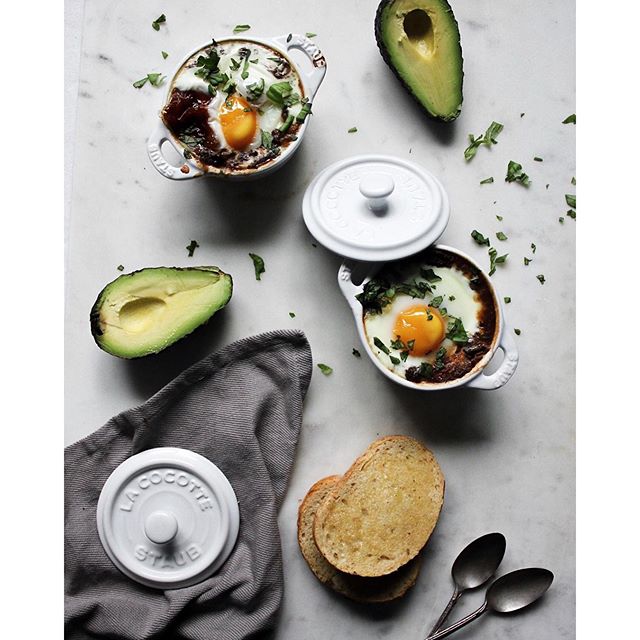 Black Bean Baked Eggs Recipe The Feedfeed