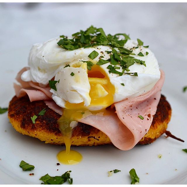 Spaghetti Squash Rosti Eggs Benedict Recipe The Feedfeed