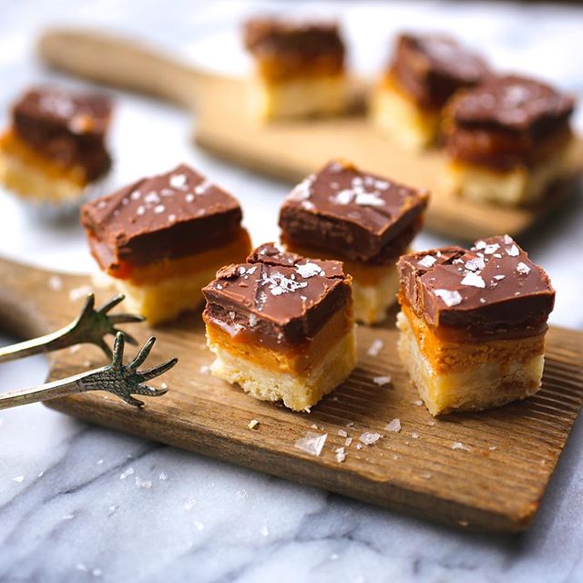 Salted Caramel And Peanut Butter Shortbread Bars by nerdswithknives