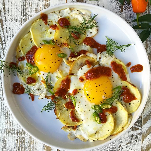 Scalloped Potatoes And Egg With Gochujang Sauce by foodfashionparty Quick & Easy Recipe The