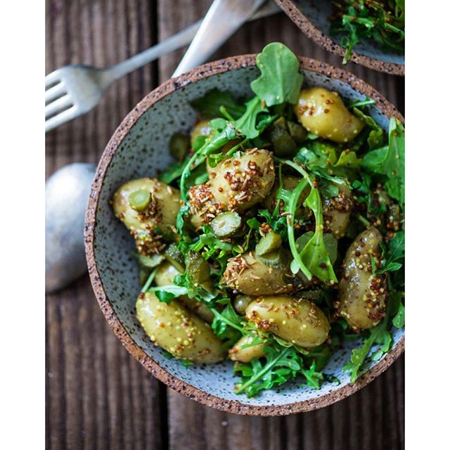 Warm Potato & Cornichon Salad With Mustard Seed Dressing Recipe The Feedfeed