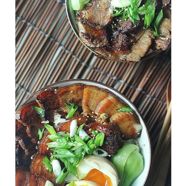 Japanese Braised Pork Belly With Bok Choy & Rice (chashu Don) Recipe