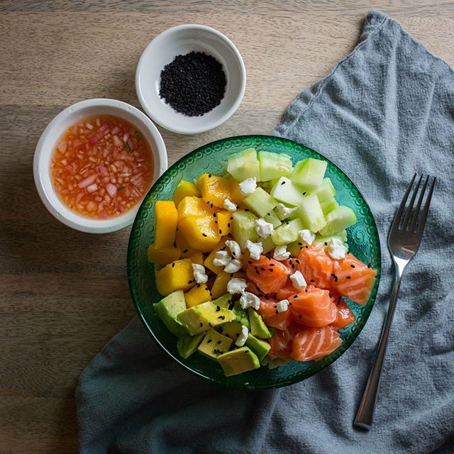 Hawaiian Salmon Poke Rice Bowl Recipe The Feedfeed