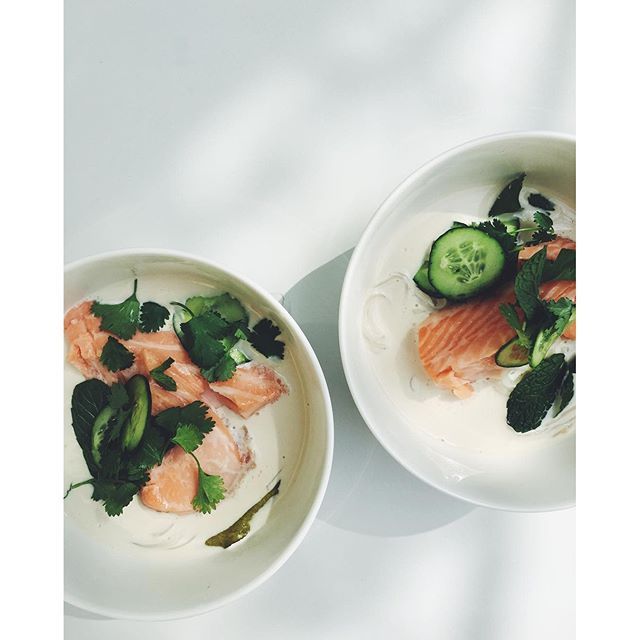 Salmon With Coconut, Lemongrass And Kafir Lime Sauce recipe by Hanna