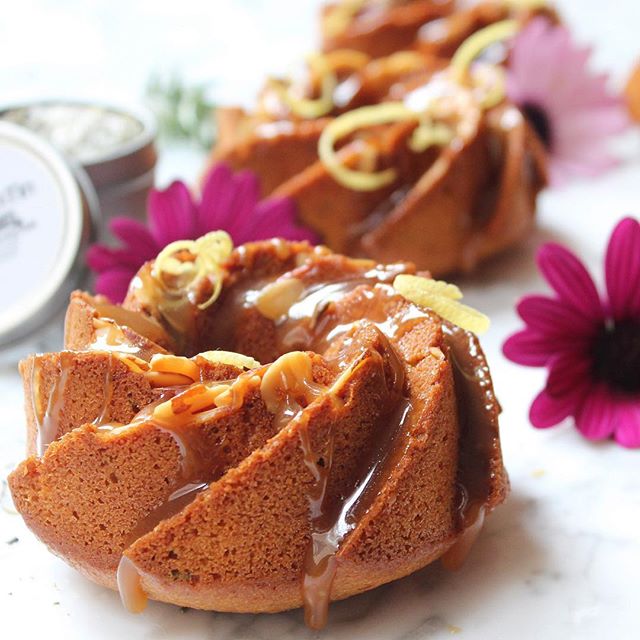 Lemon, Rosemary And Olive Oil Mini Bundt Cakes With Rosemary Salted