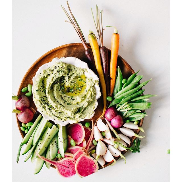 Edamame Miso Hummus With Spring Crudités recipe