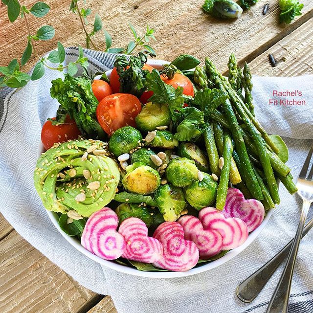 Kale Salad With Avocado, Asparagus, Beets, And Sunflower Seeds. recipe