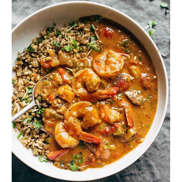 Spicy Gumbo With Brown Rice And Greens Recipe The Feedfeed