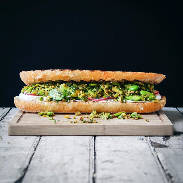 Moroccan Inspired Fava Bean Sandwich by iwillnoteatoysters Quick