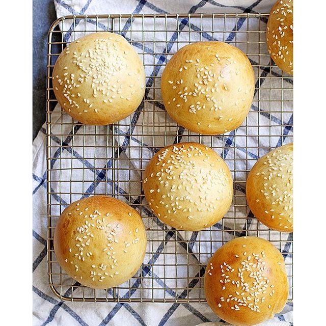 Sesame Seed Hamburger Buns by girl_versus_dough Quick & Easy Recipe