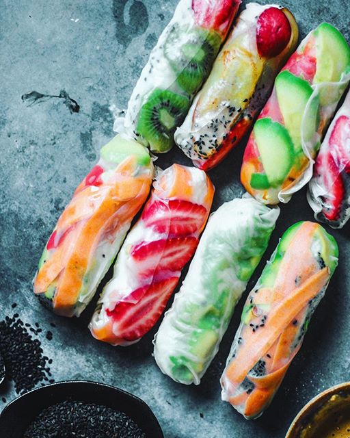 Rainbow Rice Paper Rolls by sobeautifullyreal Quick & Easy Recipe