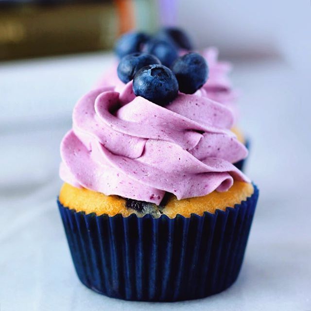 Lemon Blueberry Cupcakes With Blueberry Frosting Recipe The Feedfeed