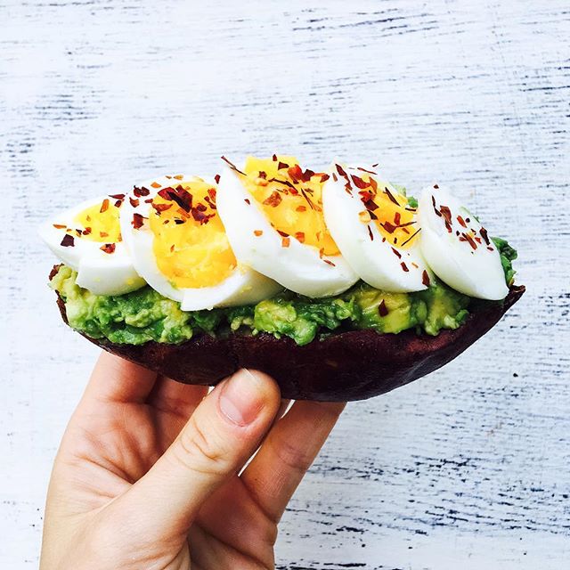 Japanese Sweet Potato With Avocado And Hard Boiled Egg Recipe The