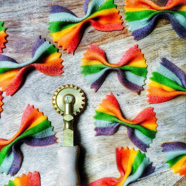 Homemade Rainbow Bow Tie Pasta Recipe The Feedfeed