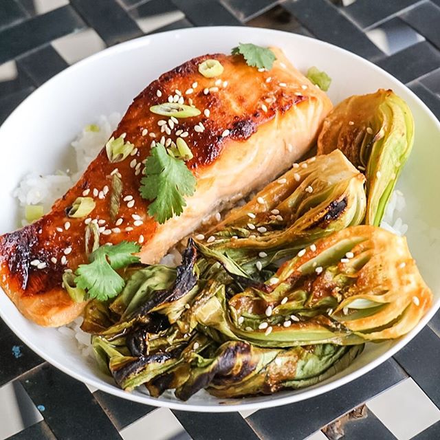 Miso Glazed Salmon With Bok Choy Recipe The Feedfeed