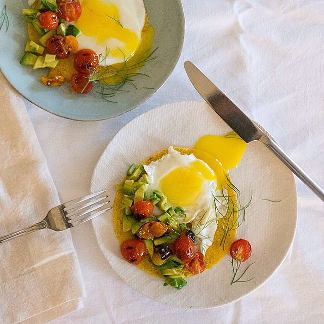 Tortilla Eggs With Avocados And Roasted Tomatoes by thefeedfeed Quick