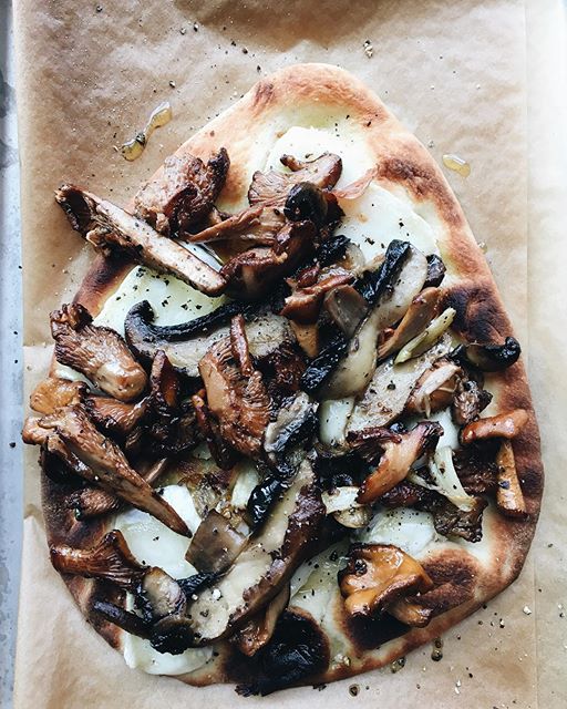 Chanterelle Mushroom And Caramelized Brie Pizza Recipe The Feedfeed