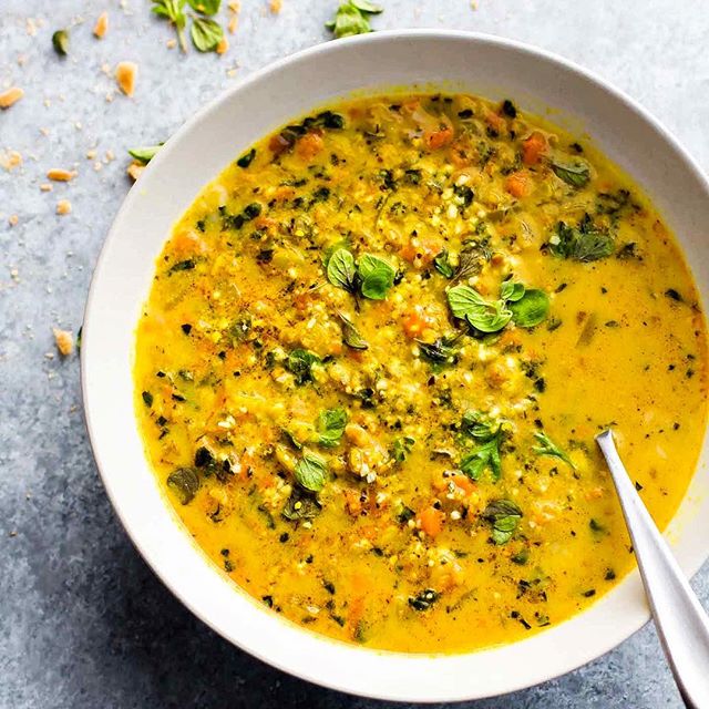 Kale Soup With Curried Cauliflower Rice Recipe The Feedfeed