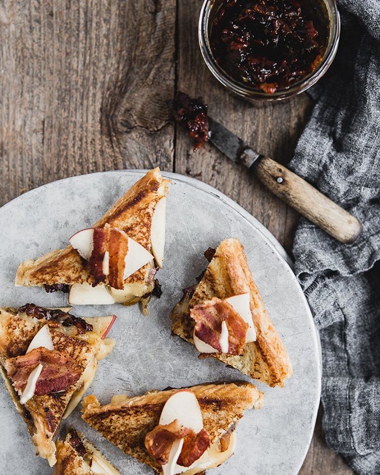 Gouda & Apple Grilled Cheese With Baconapple Jam Recipe The Feedfeed