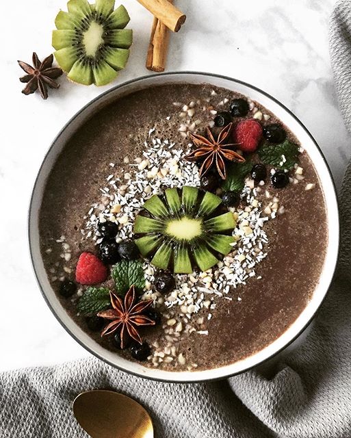 Cauliflower Cacao Smoothie Bowl Recipe The Feedfeed
