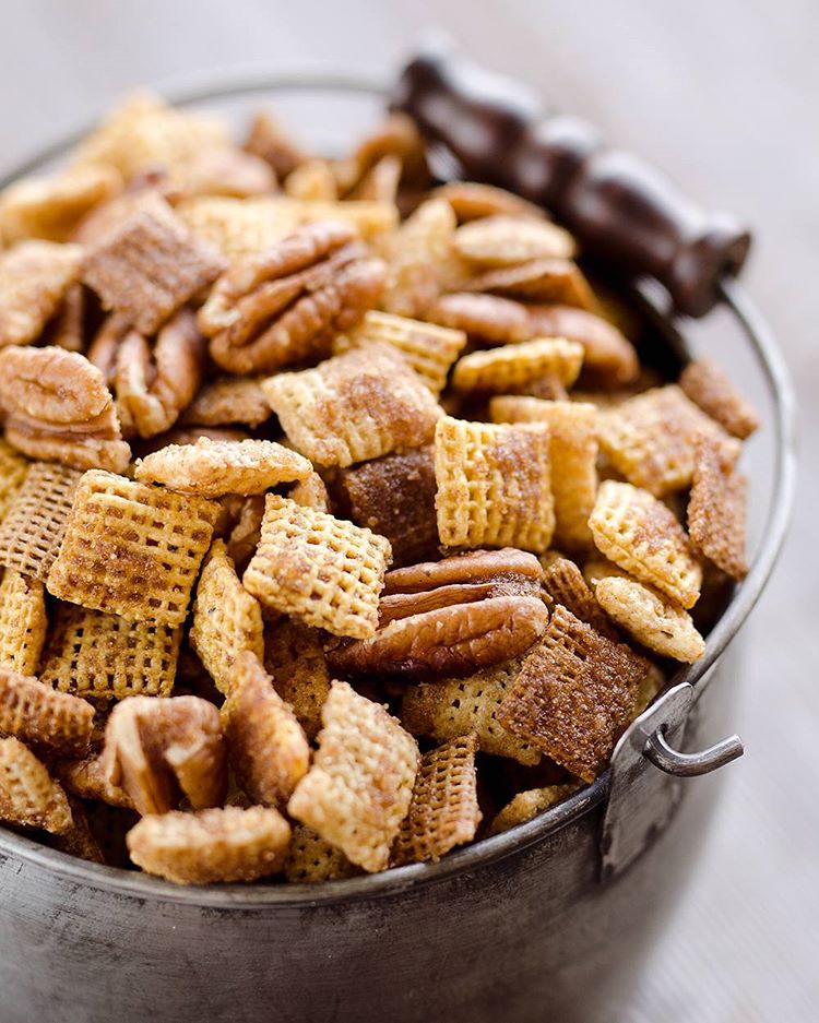 Spiced Brown Sugar Pecan Chex Mix Recipe The Feedfeed