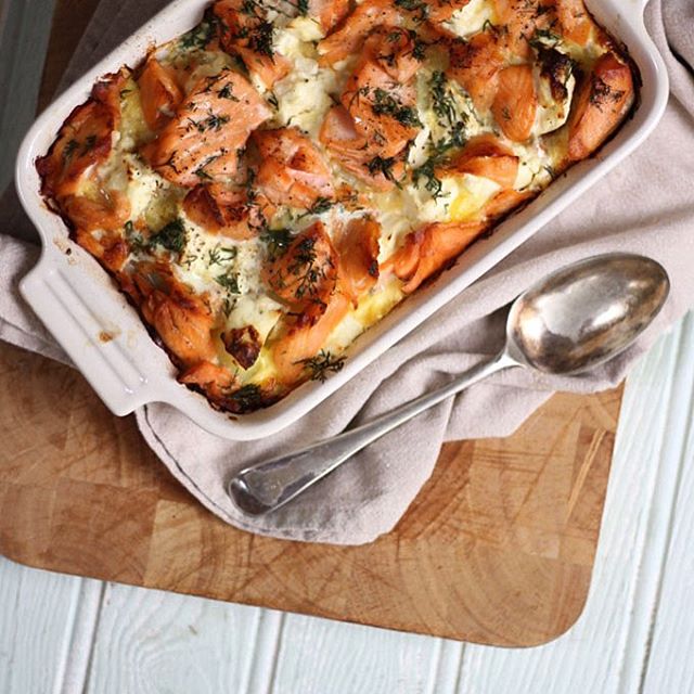 Creamy Smoked Salmon And Potato Bake Recipe The Feedfeed