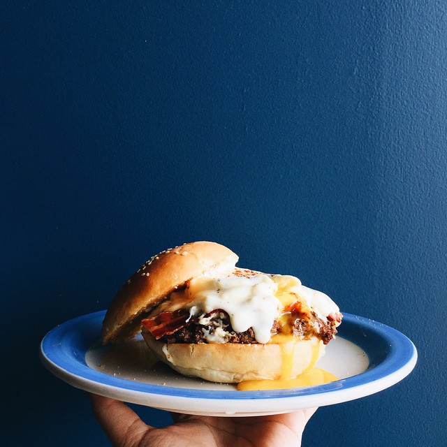 Eggs Benny Egg, Burger Patty, Bacon & Béchamel Sauce Recipe The Feedfeed