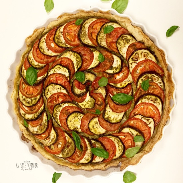 Eggplant, Tomato & Basil Tart Recipe The Feedfeed
